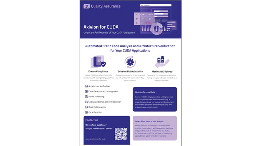 Datasheet: Axivion for CUDA